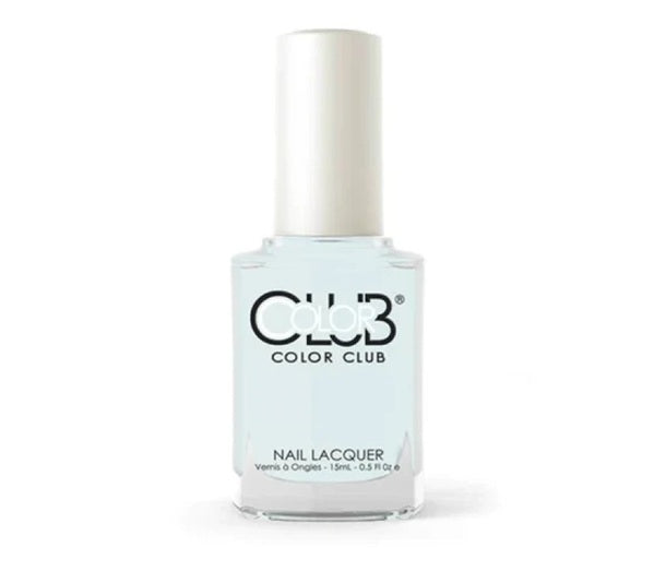 Color Club light blue nail polish bottle on a white background