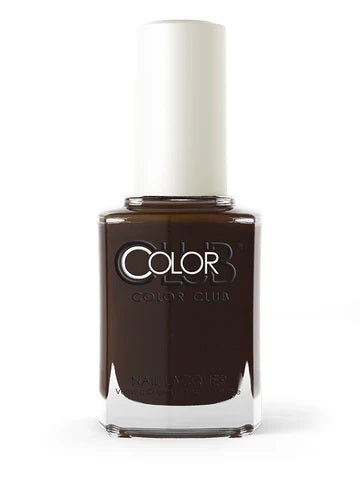 Brown nail polish bottle with white cap on a white background