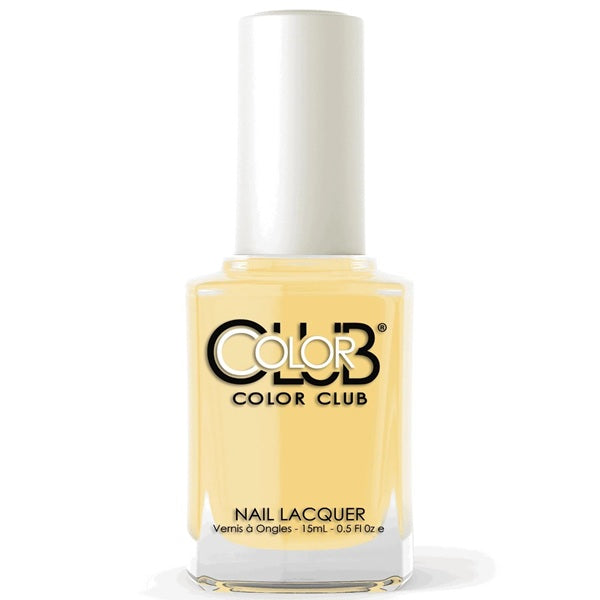 Color Club nail polish bottle with a light yellow color on a white background
