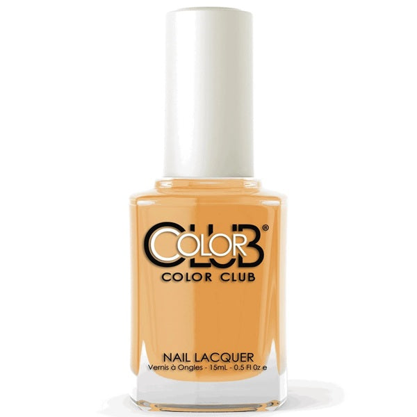 Color Club nail polish bottle with yellow color on a white background