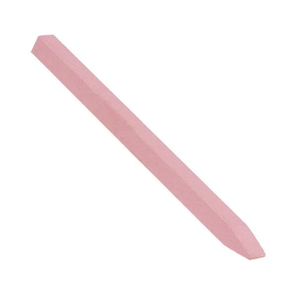 A pink cuticle eraser stone used for removing excess cuticles and hangnails.