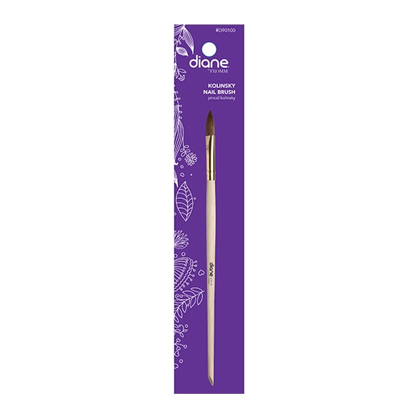 Diane kolinski nail brush in purple packaging on a white background