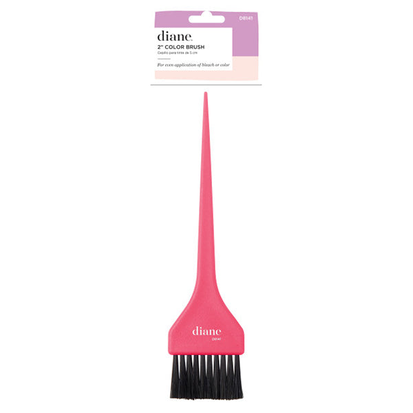 Pink hair dye brush with black bristles on a white background, featuring the brand 'diane'.