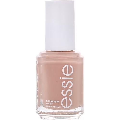 Essie beige nail polish bottle on a white background