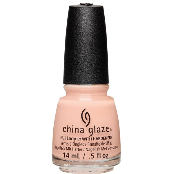 China Glaze nail polish bottle with a light pink color on a white background