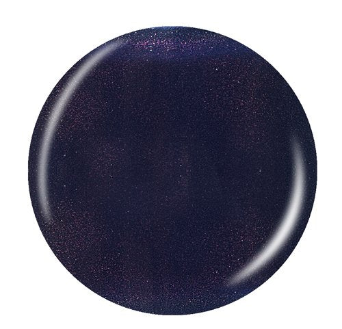 Dark blue shimmer nail polish swatch.