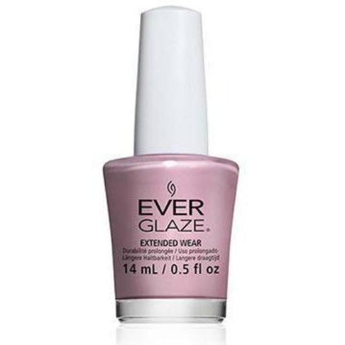 Ever Glaze Mauve pink nail polish bottle on a white background