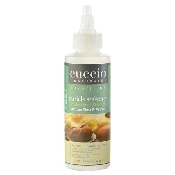 Cuccio Naturale cuticle softener bottle on a white background