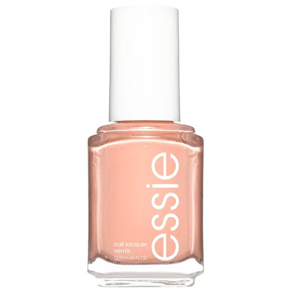 Essie nail polish bottle with a light peach color on a white background