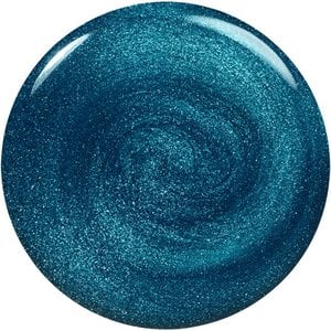 Deep teal shimmer nail polish swatch