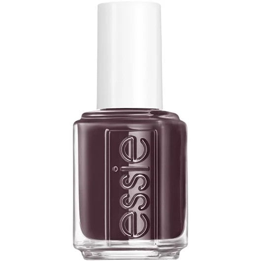 Essie nail polish bottle with a brown color on a white background