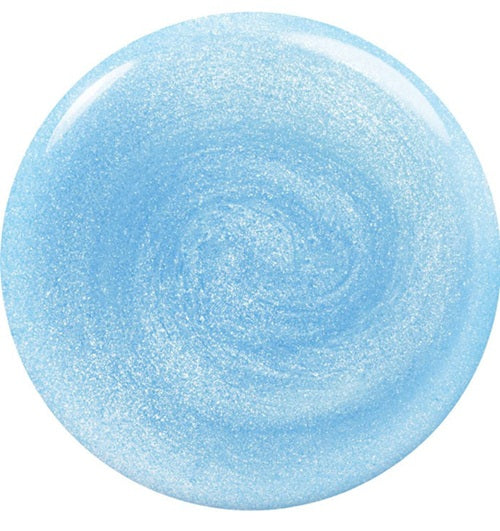 Light blue shimmer nail polish swatch on a white background