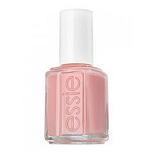 A bottle of Essie Nail Polish in a baby pink color with subtle shimmer, part of the Summer In the City Collection.