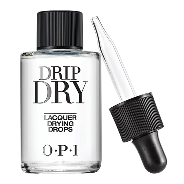 OPI lacquer drying drops in .91 oz. size with dropper on a white background