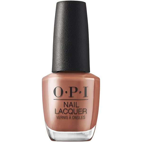 OPI nail polish bottle with a beige color on a white background