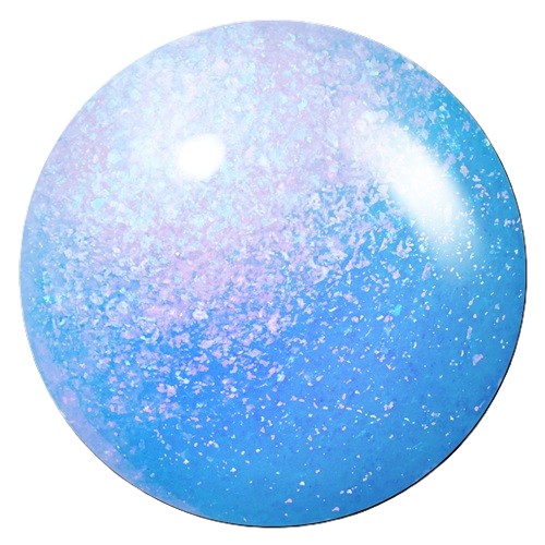 Blue shimmer nail polish swatch on a white background