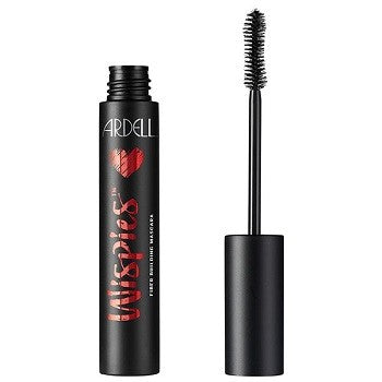 Ardell Wispies Fiber Building Mascara, Jet Black, with the wand displayed next to the tube.