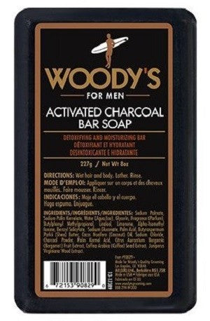 Woody's for Men Activated Charcoal Bar Soap, 8 oz.