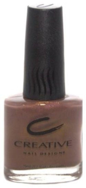 Creative Nail Design mauve nail polish bottle with black cap on a white background.