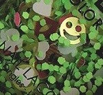 Close up of Color Club nail polish with glitter. 