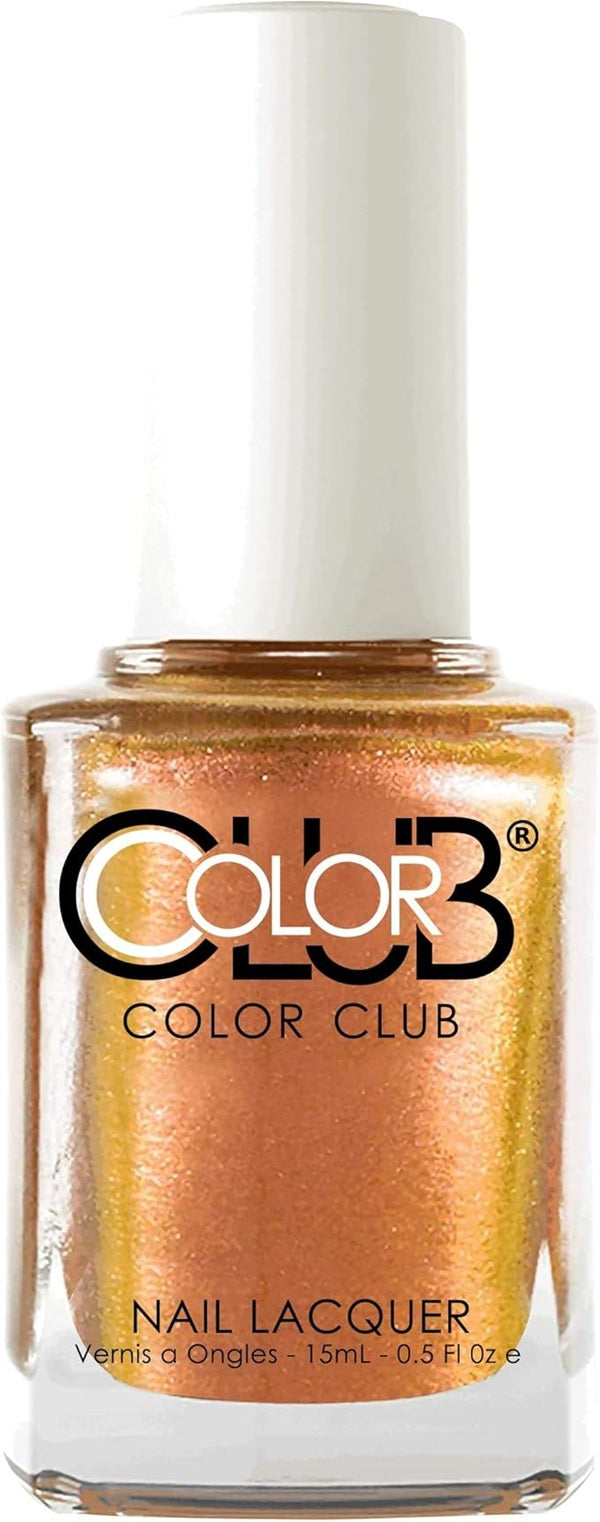 Color Club nail polish bottle with metallic gold color