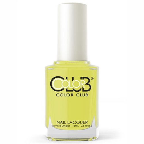 Color Club nail polish bottle with a yellow color on a white background