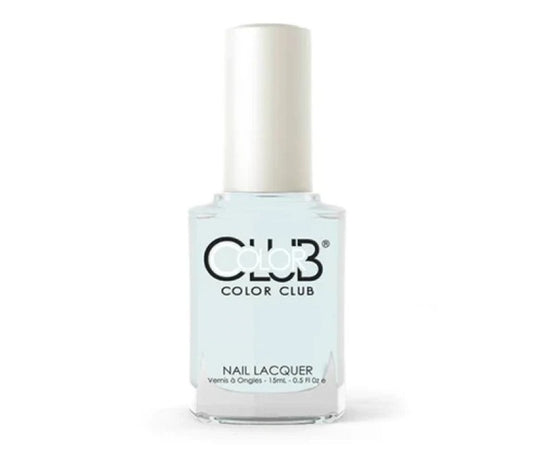 Color Club light blue nail polish bottle on a white background