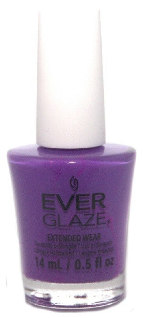 A bottle of ChGl EverGlaze Extended Wear Nail Lacquer in a rich purple color, with a white cap.