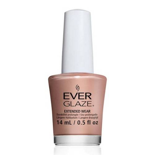 Ever Glaze beige nail polish bottle on a white background