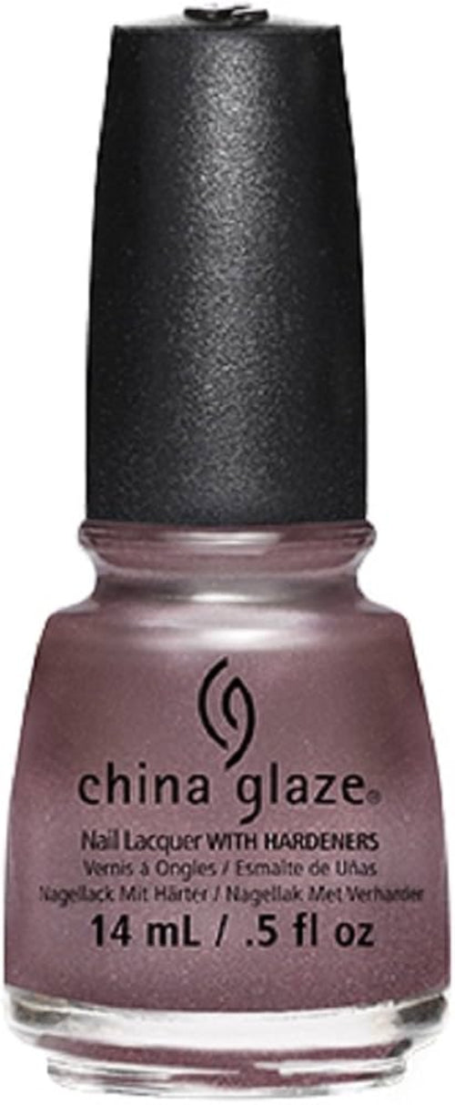 China Glaze metallic blush shimmer nail polish with a black cap.