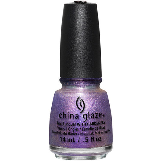 China Glaze sheer lavender purple nail polish bottle with black cap.
