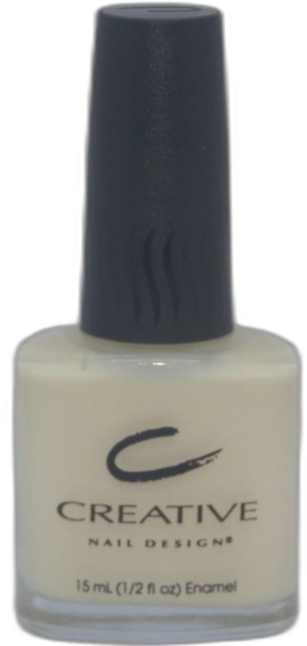 Nail polish bottle with 'Creative Nail Designs' branding on a white background