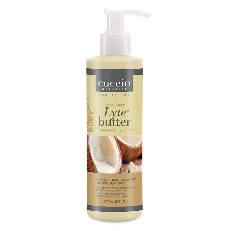 Cuccio Naturale Lyte Ultra Sheer Body Butter, Various Scents, 8 oz