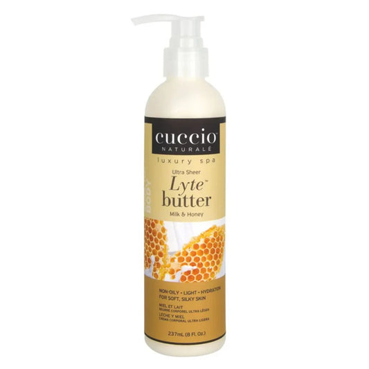 Cuccio Naturale Lyte Ultra Sheer Body Butter, Various Scents, 8 oz