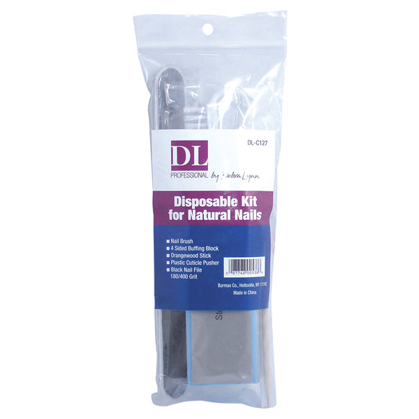 Disposable nail care kit in packaging with visible brand logo on a white background