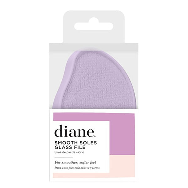 Diane glass file for smooth soles packaging on a white background