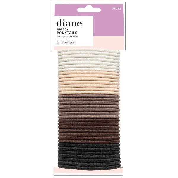 Pack of diane ponytails in various colors on a white background