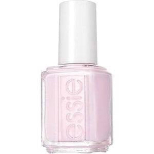 A bottle of Essie nail polish in a light pink color, with the brand name visible on the bottle.