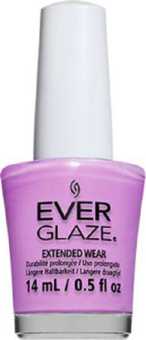 A bottle of ChGl EverGlaze Extended Wear Nail Lacquer in a orchid pink creme color, 14 ml in size.