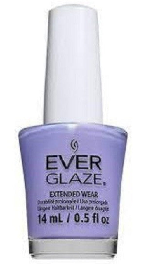 EverGlaze lavender purple nail polish bottle with white cap.