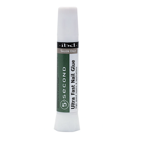 Tube of ibd 5-second Ultra Fast Nail Glue on a white background