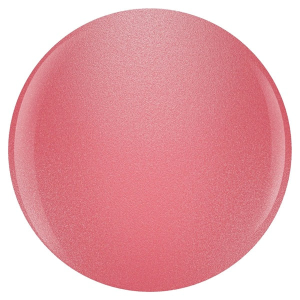 Coral pink nail polish swatch on a white background