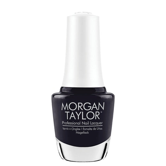Morgan Taylor nail polish bottle on a white background
