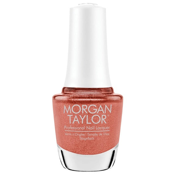 Morgan Taylor nail polish bottle on a white background