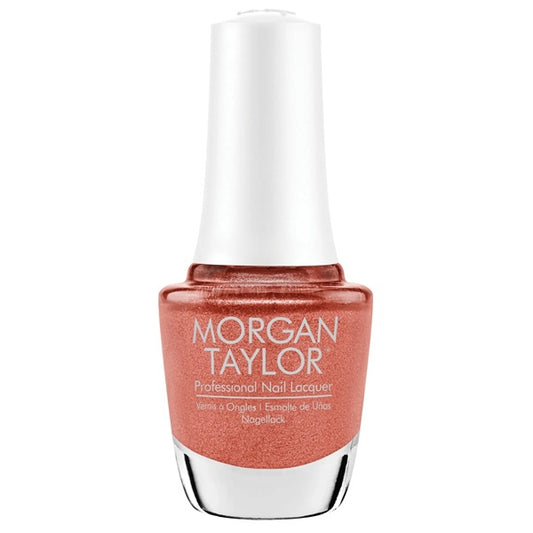 Morgan Taylor nail polish bottle on a white background