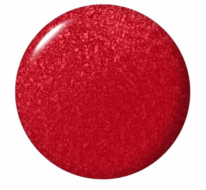 Red speckled ball on a white background