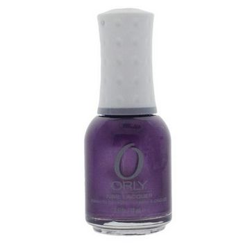 Orly nail polish bottle with purple color on a white background