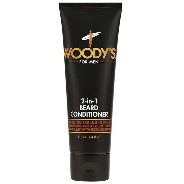 Woody's 2-in-1 beard conditioner tube on a white background