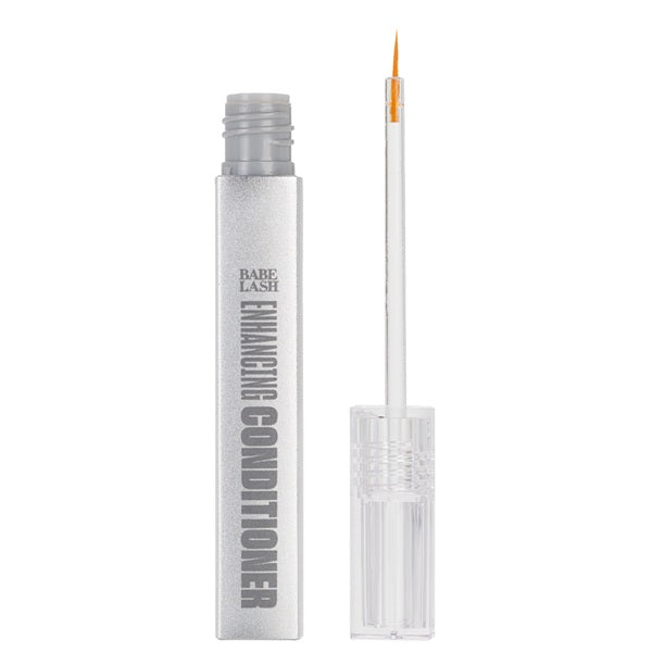 Babe Lash enhancing conditioner with applicator on a white background