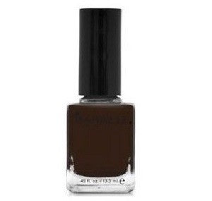A bottle of Barielle nail polish in a dark brown color, with a black cap and the brand name visible on the label.